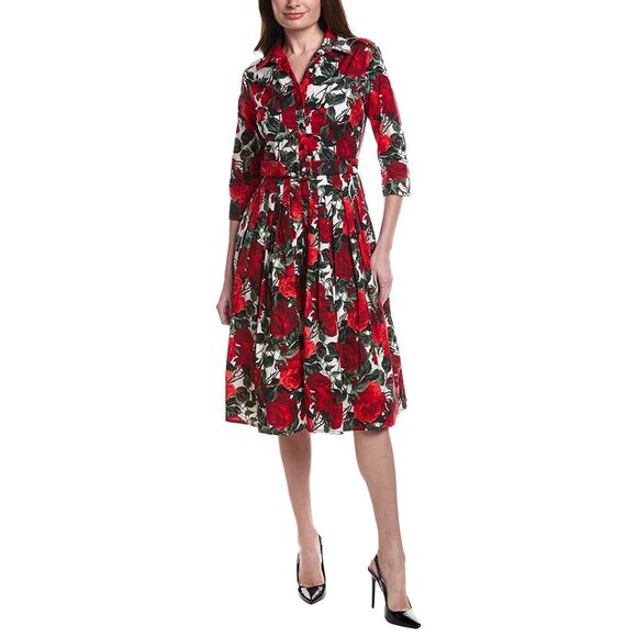 Samantha Sung WomensAster Midi Dress Red